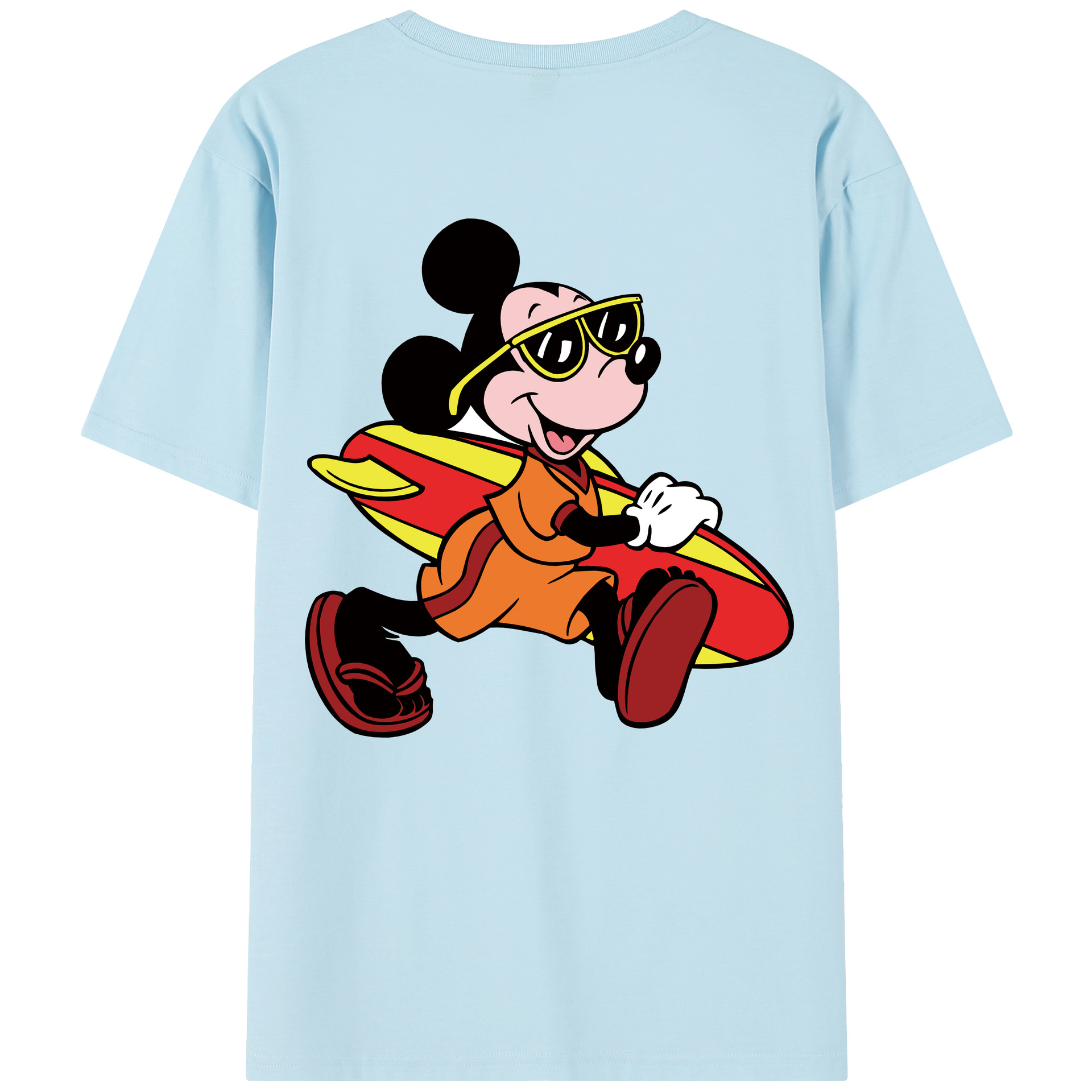 （画像用） ミッキーマウス Mickey Mouse 綿100％半袖Tシャツ（背面プリント）